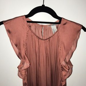 Burnt orange/deep peach Drawstring waist dress